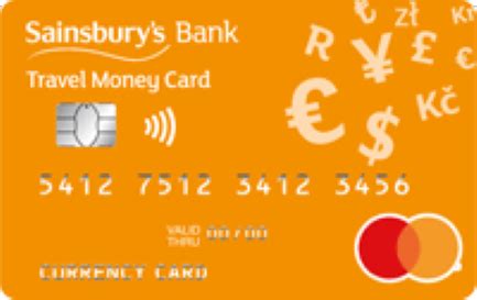 sainsbury's prepaid travel money card.